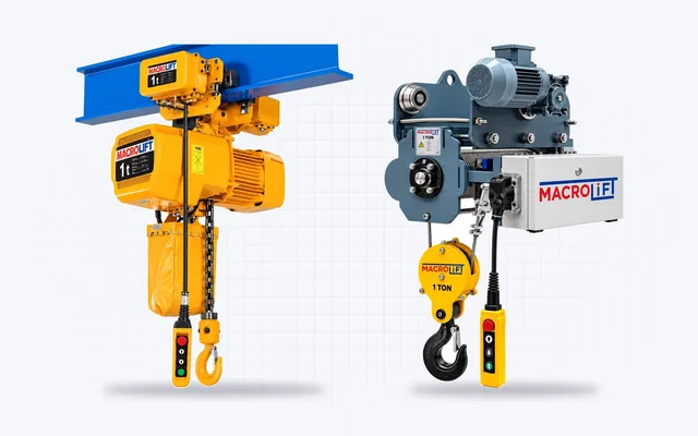 Chain Hoist or Wire Rope Hoist? Choosing a Monorail Hoist
